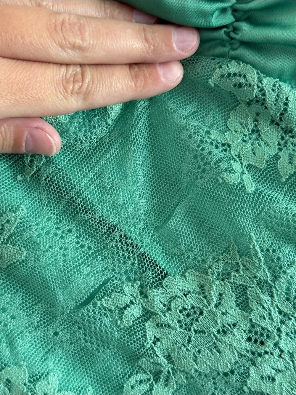 Abercrombie & Fitch Emerald Green Lace Maxi Slip Dress